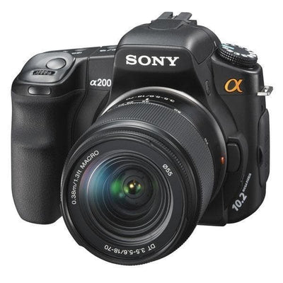 Alpha DSLR-A200 Spiegreflexcamera - Zwart + Sony 18-70mm f/3.5-5.6 AF DT
