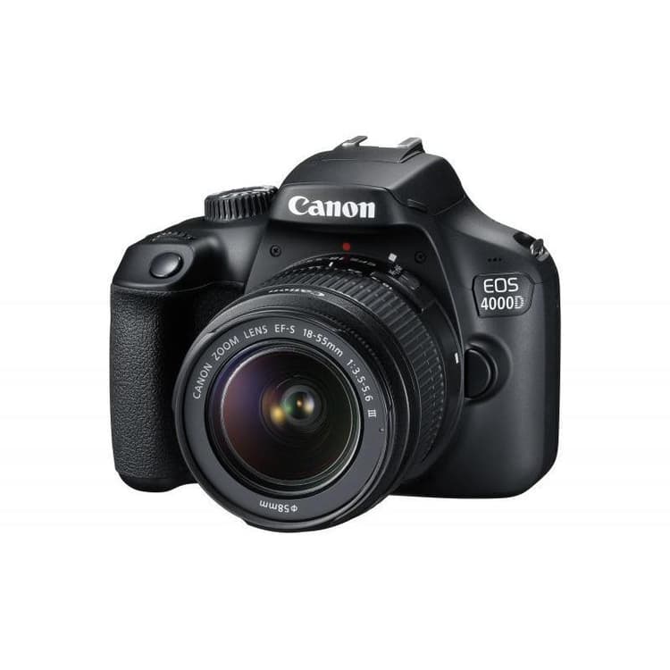 EOS 4000D SLR - Black + Canon Canon Zoom Lens EF-S 18-55 mm f/3.5-5.6 III f/3.5-5.6