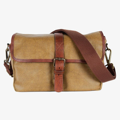 Parijs Olijfgroene Gewaxte Canvas Cameratas