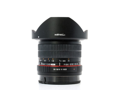 Walimex Pro 8mm f/3.5 UMC CS Fisheye II - Geschikt voor Sony A