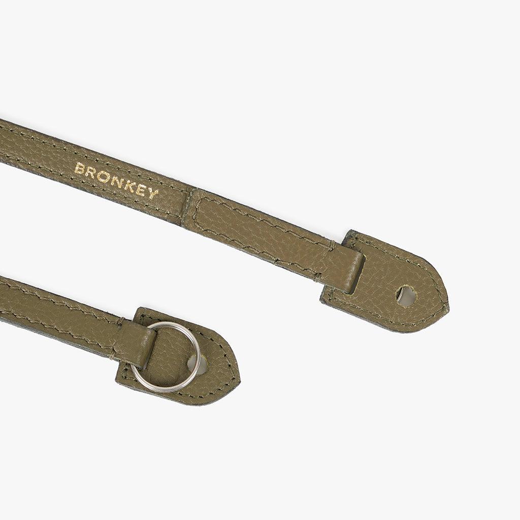 Roma #103 - Olive Green Leather camera strap
