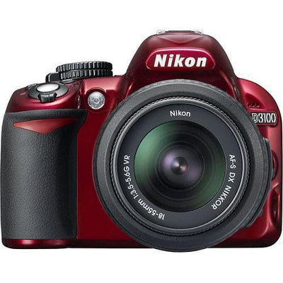 Nikon Spiegelreflex D3100 - Rood + Nikon AF-S DX Nikkor 18-55mm f/3.5-5.6G VR
