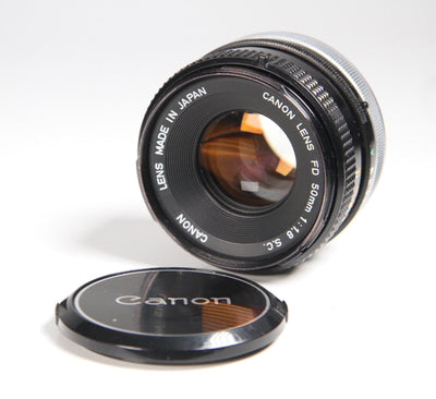 Canon FD 50mm 1:1.8 S.C. Prime lens voor analoge camera's