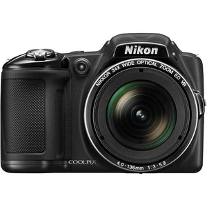 Bridge Coolpix L830 Camera - Black + Nikon Nikkor 34x Wide Optical Zoom ED VR 22.5–765 mm f/3–5.9 f/3–5.9