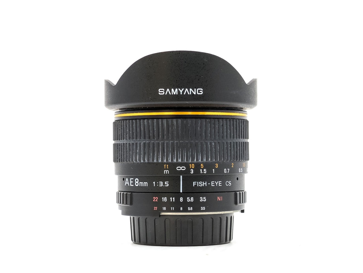 Samyang 8mm f/3.5 Fisheye AE CS - Nikon Fit · hoofdafbeelding