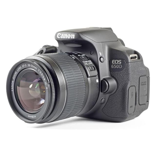 EOS 650D SLR - Zwart + Canon Zoomlens EF-S 18-55 mm f/3.5-5.6 IS STM · hoofdafbeelding