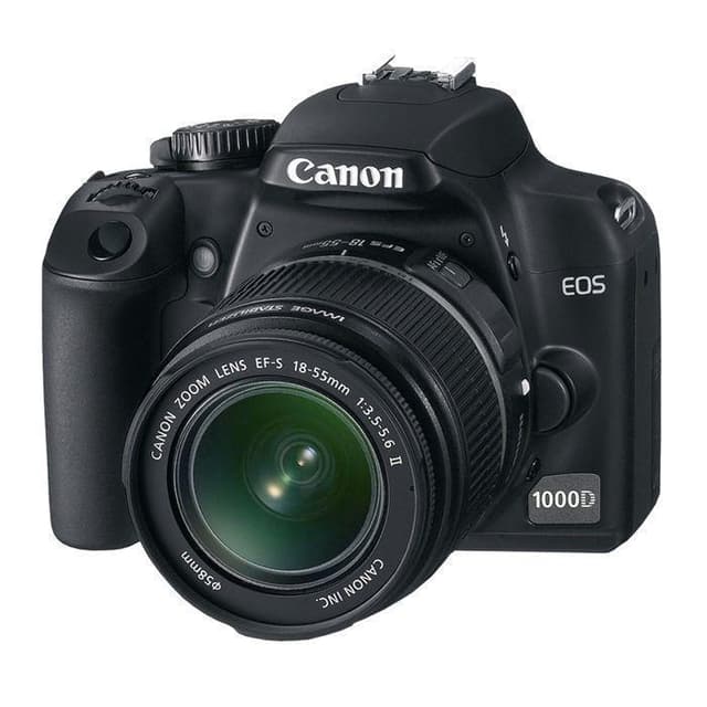EOS 1000D SLR - Black + Canon Canon EF-S 18-55mm f/3.5-5.6 IS II f/3.5-5.6  · main image
