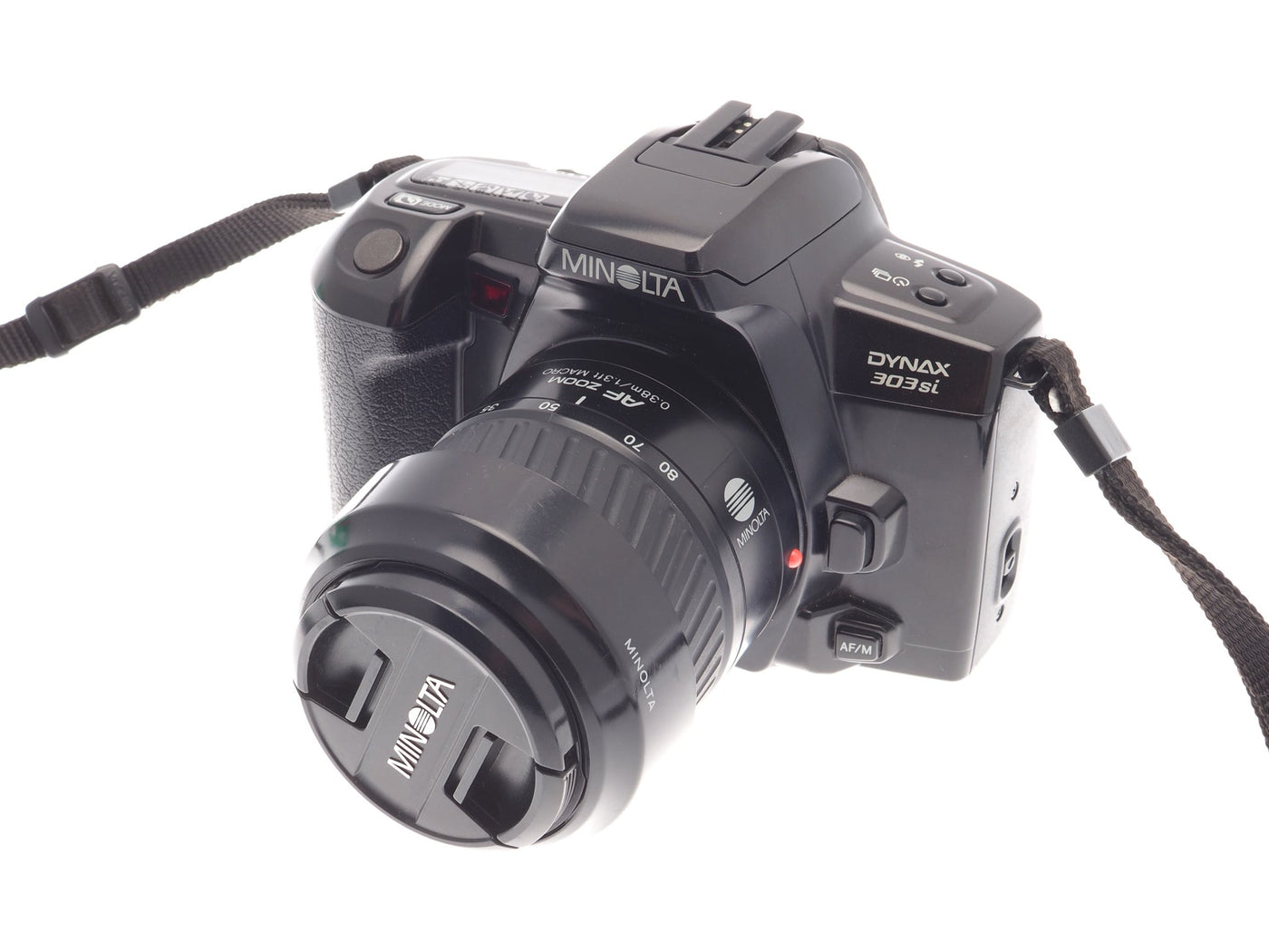 Minolta Dynax 303Si + 35-80mm f4-5.6 AF Zoom + Lens Hood voor 35-80mm f4-5.6 · main image
