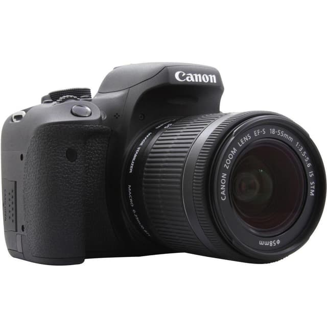 EOS 750D SLR - Black + Canon Canon Zoom Lens EF-S 18-55mm f/3.5-5.6 IS STM f/3.5-5.6 IS STM