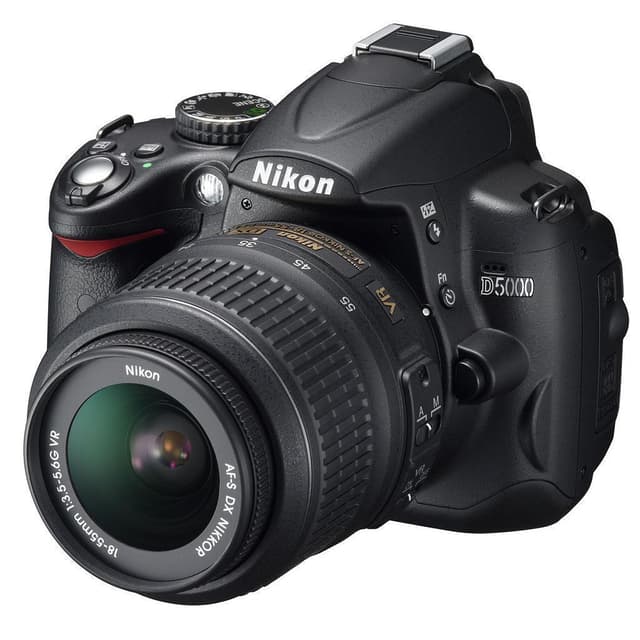 SLR D5000 - Zwart + Nikon AF-S DX Nikkor ED 18-55mm f/3.5-5.6G II · hoofdafbeelding