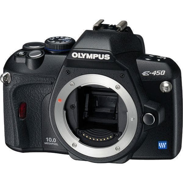 SLR E-450 - Zwart + Olympus 14-42mm 1:3.5-5.6 ED f/3.5 · hoofdafbeelding