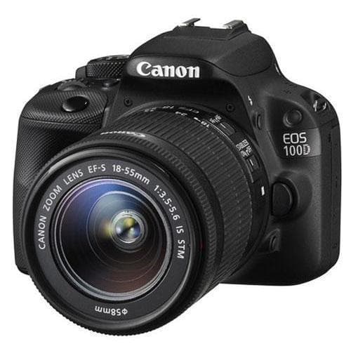 EOS 100D spiegelreflexcamera - Zwart + Canon EF-S 10-18mm 1:4.5-5.6 IS STM · hoofdafbeelding