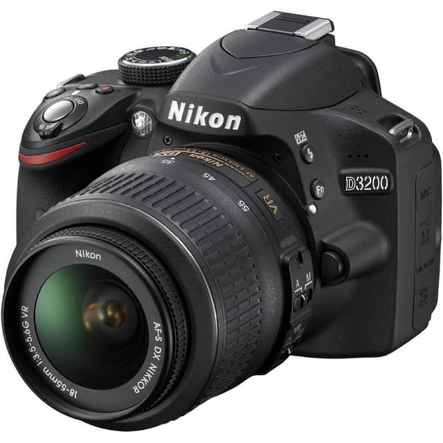 SLR D3200 - Zwart + Nikon AF-S DX Nikkor 18-55mm f/3.5-5.6G VR II f/3.5-5.6 · hoofdafbeelding