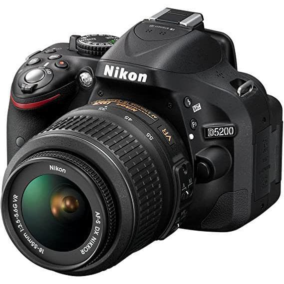 Reflex D5200 - Zwart + Nikon AF-S DX Nikkor 18-55mm f/3.5-5.6G ED f/3.5-5.6 · hoofdafbeelding