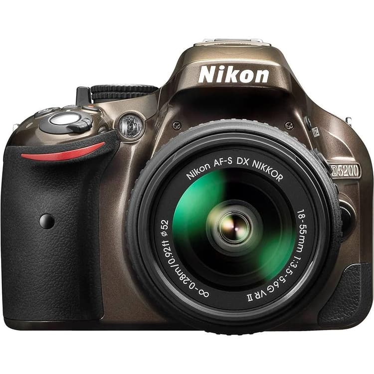 SLR D5200 - Brown + Nikon AF-S NIkkor DX 18-55mm f/3.5-5.6 G VR II f/3.5-5.6