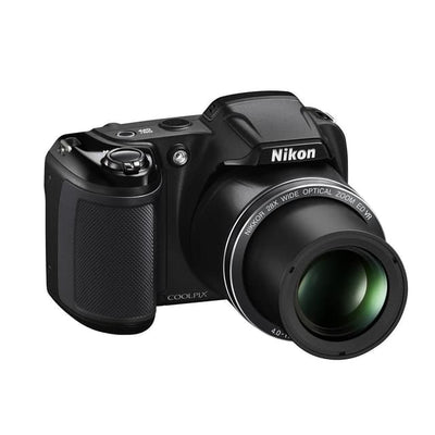 Bridgecamera Nikon Coolpix L340 4-112mm 1:3.1-5.9 - Zwart + Nikon 4-112mm 1:3.1-5.9 f/3.1-5.9