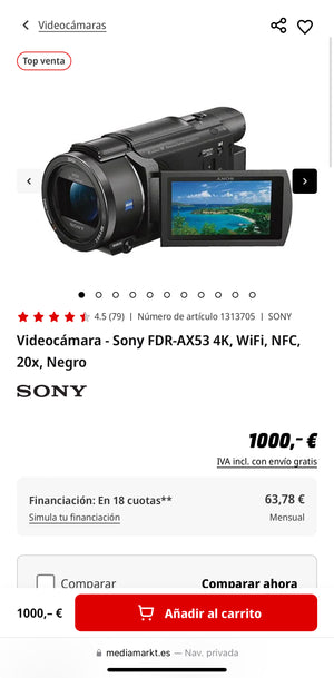 Sony FDR-AX53