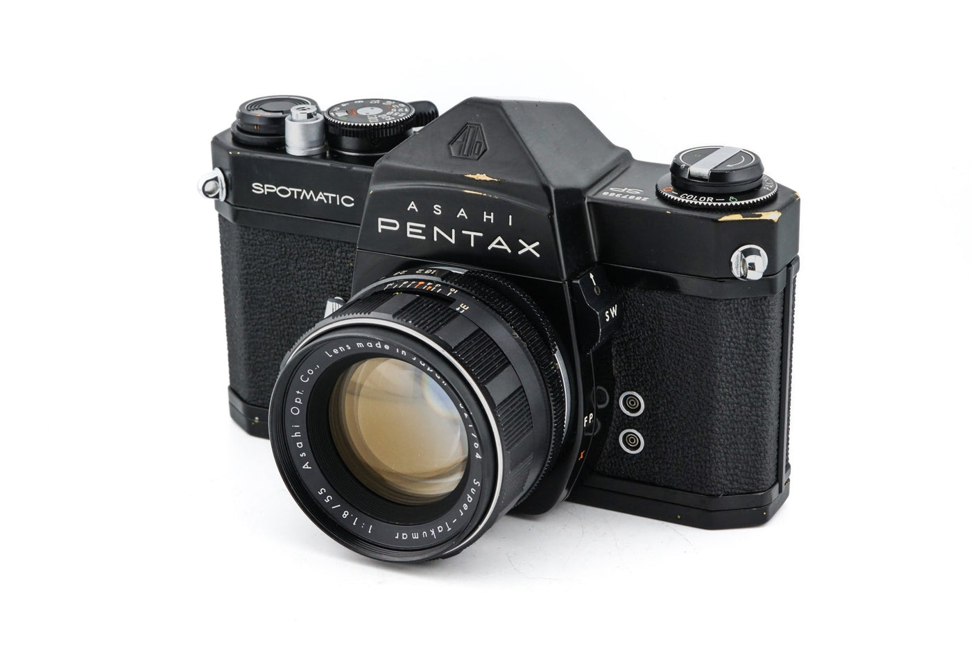Pentax Spotmatic SP + 55mm f1.8 Super-Takumar kopen · hoofdafbeelding