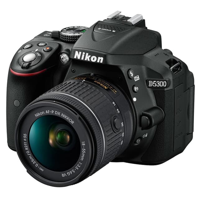 SLR D5300 - Zwart + Nikon AF-P DX Nikkor 18-55mm f/3.5-5.6G VR f/3.5-5.6 · hoofdafbeelding