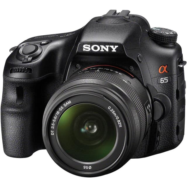 SLT-A65 Spiegelreflex - Zwart + Sony DT 18-55mm f/3.5-5.6 SAM f/3.5-5.6 · hoofdafbeelding