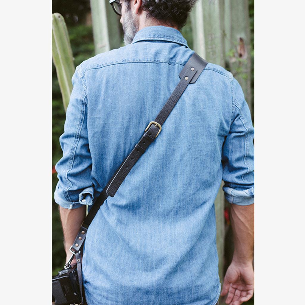 Berlin #601 - Black sling leather camera strap