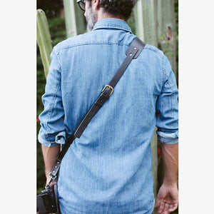 Berlin #601 - Black sling leather camera strap