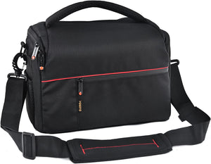 FOSOTO Bolsa Funda Cámara Réflex DSLR SLR Negra de Hombro Antigolpe para Canon Powershot SX540 SX530 SX530 SX60, Nikon B500 D3500, D7500 Sony DSC HX400V a7II a6400, Panasonic LUMIX DC-S5KE-K